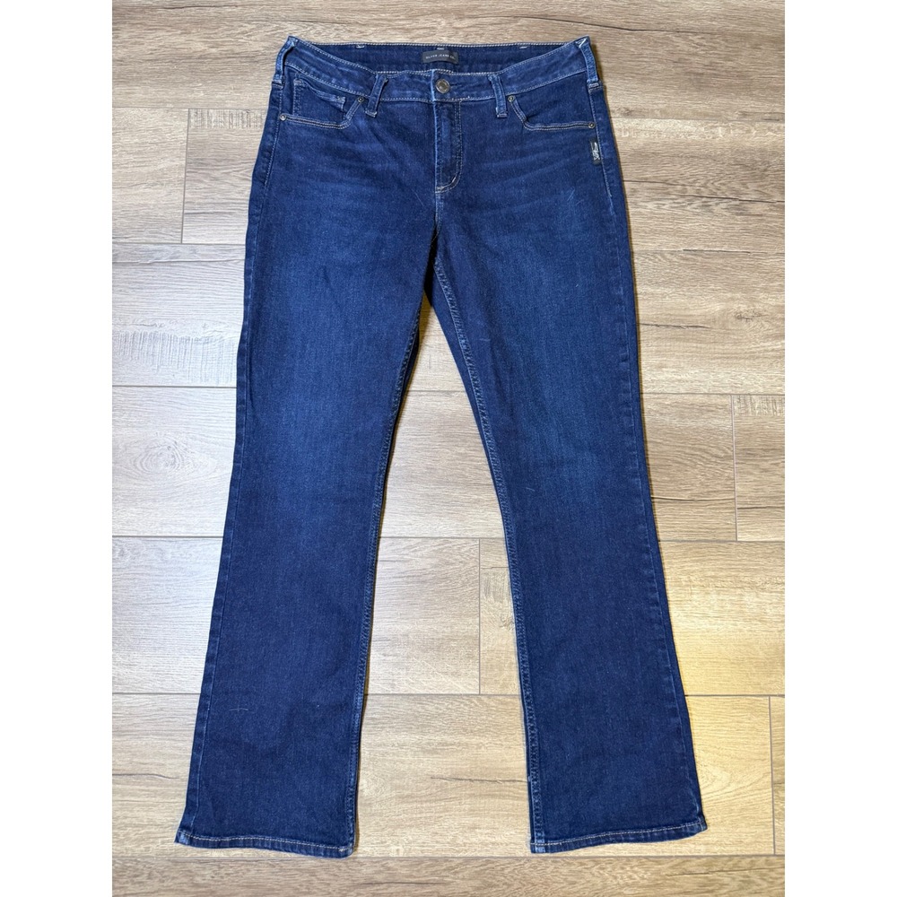 Silver Jeans Co Avery Slim Boot Dark Wash Denim Jeans W33 L31
